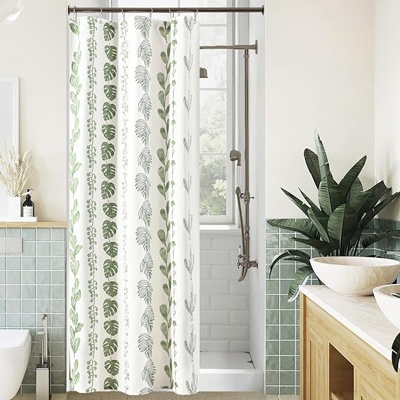 Lino Rosa Boho Shower Curtain