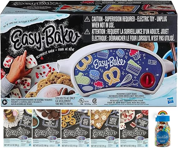 Miracle Play Kids Baking Bundle Gift Set Includes Easy Bake Ultimate Oven, 5 Mixes and Confetti Sprinkles for 8yrs and Up
