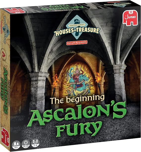 Jumbo, Escape Quests, The Beginning Ascalon's Fury - Jonathan Eaton's Houses of Treasure, Escape Room Puzzle Game, 1-4 Players, Ages 16+