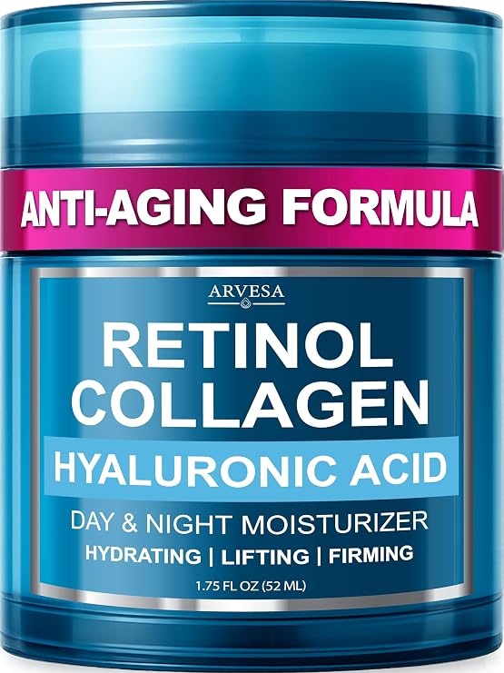 Retinol Cream for Face - Anti-Aging Moisturizer Wrinkle Cream with Collagen