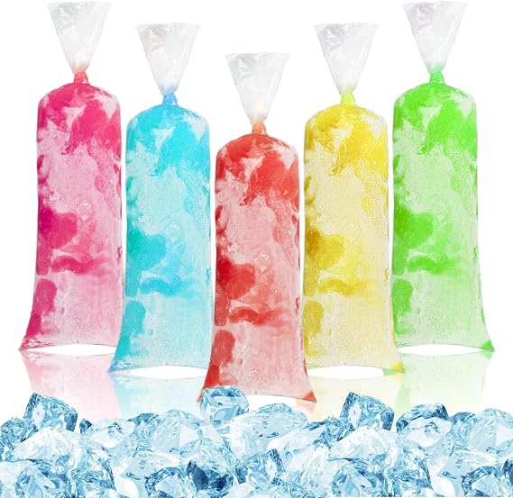 MAQIHAN 100 Ice Candy Plastic Bags - 4x12 Disposable Bolis Ice Pop Bags | Bolsas para bolis de hielo mexicanos, Bolsas para helados caseros, Popsicle Mold Bags for Ice Cream Smoothie, Beach Essential