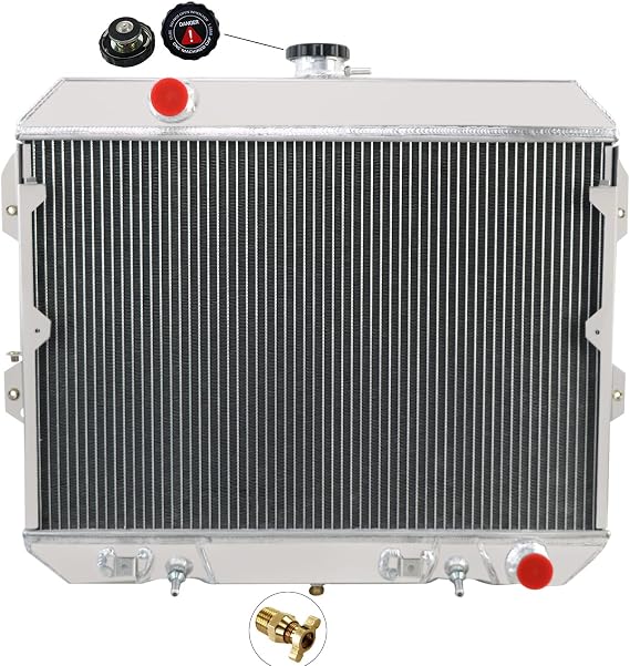 280zx Radiator, CU800 All Aluminum Radiator Compatible With Nissan Datsun 280ZX 2.8L L6 Gas AT 1981 1982 1983 81 82 83, 4 Row Core Cooling Radiator