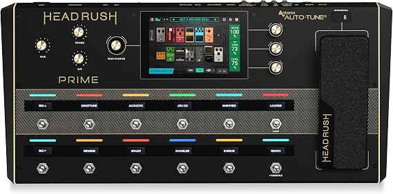 HeadRush Prime Multi-Effector Guitar, Vocal Switcher,Looper, Effector, Amp Cloner Multi-Core Modeling Processor with Antares Auto-Tune WiFi, Touch Screen, Bluetooth | Amplifier Clone Function, Louper, Auto-Tune, Wi-Fi, Bluetooth, Touch Screen, Drum Machine, Multi Effects