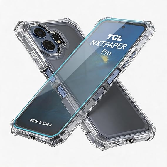 TCL NXTPAPER 70 Pro 5G ケース スクリーンプロテクター付き、TCL NXTPAPER 70 Pro スマホケース フルボディ保護 フロント PC 背面 ソフトシリコン バンパー、ヘビーデューティ 保護 耐衝撃 コーナー クリア