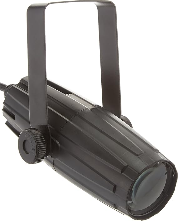 CHAUVET DJ LED Pinspot 2 Compact Hard-Edge LED Spot Light | Tight focused beam highlights mirror balls and decor, cool-running long-life source, simple setup at parties and events