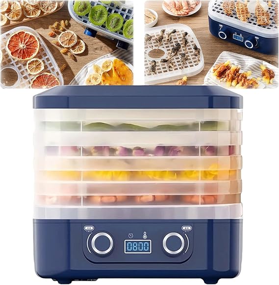 Food Freeze Dryer Machine for Home, Candy and Snacks Dryer Machine, Small Food Dehydrator Machine with Digital Adjustable Timer and Temperature Control, for Fruits Meat Vegetables(Blue)