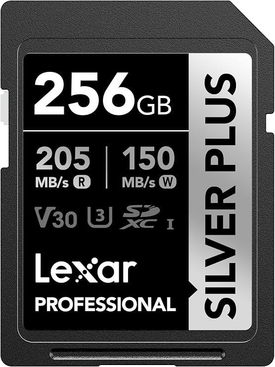 Lexar Professional Silver Plus SDXC UHS-I Card 256GB Memory Card