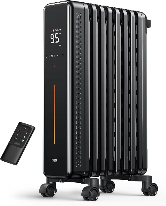 DREO Oil Filled Radiator Heater for Indoor Use, 1500W Heater for Large Room