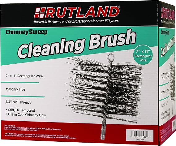 Rutland 11" X 7" Rectangular, Wire, 1/4" Pipe Thread Chimney Sweep