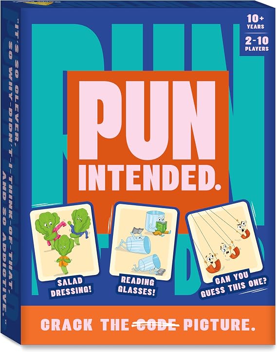 Pun Intended – Hilarious Picture Guessing Card Game for Families & Adults