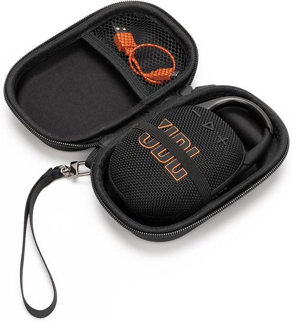 Ginsco Hard Case for JBL Clip 5 - Ultra-Portable, Waterproof Dustproof Bluetooth Speaker, for Soundcore Select 4 Go Bluetooth Shower Speaker by Anker Hard Shell Carrying Case for Outdoor and Travel