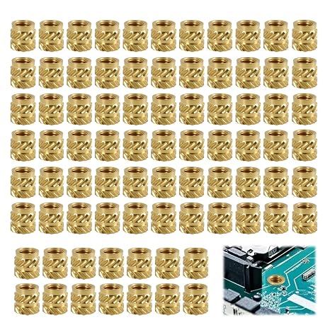 80 Pcs M4 Threaded Inserts for 3D Printing Components and Plastic Parts