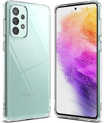 Ringke Fusion Compatible with Samsung Galaxy A73 5G 2022 Case, Transparent Thin Hard Back Shockproof TPU Bumper Cover - Clear