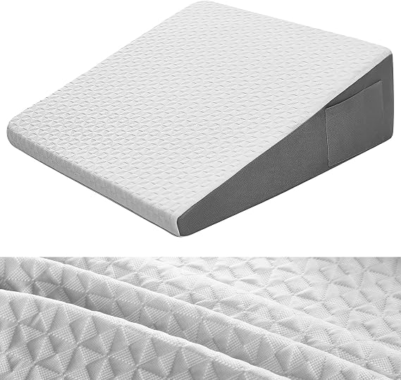 10" Wedge Pillow and a Cooling Cover Light Grey
