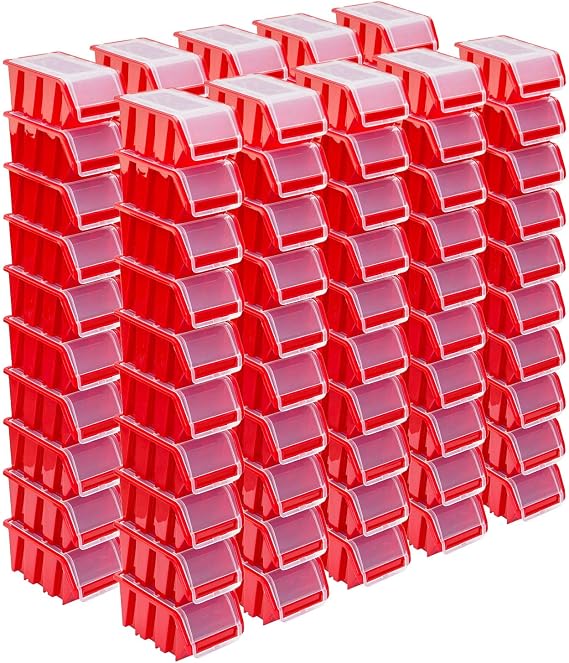 Stacking Box Set - 10x Stacking Box with Lid 155 x 100 x 70 mm - Display Box Stacking Box Storage Box