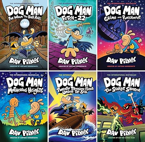 Dog Man Series, Set of 6 Books, Vol. 7-12