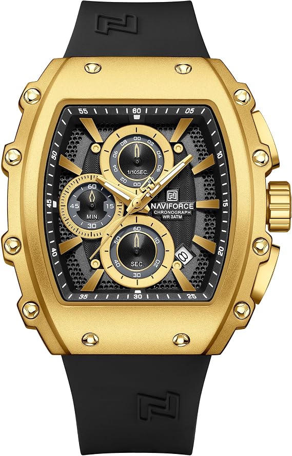 NAVIFORCE Men Quartz Watch Auto Date Week Analog Wrist Watches Business Dress Watch for Men Stylish and Durable