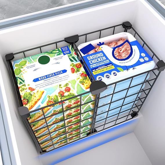 Freezer Organizer Bins Freezer Dividers for Freezer Compressor Area