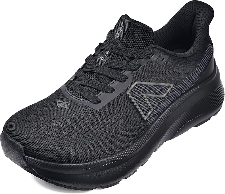 JACKSHIBO Slip in Men Hands Free Wide Toe Box Shoes Slip on Trail Running Walking Tennis Athletic Sneakers Width Arch Support Plantar Fasciitis Orthopedic Shoes with Cushion Thick Zero Drop Sole