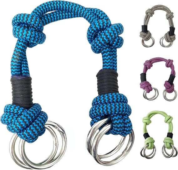 Tahoe Tack Bitless Bridle Nosepiece Two-Tone Stiff Rope Design, 4 Steel Rings, Knotted for Precision,