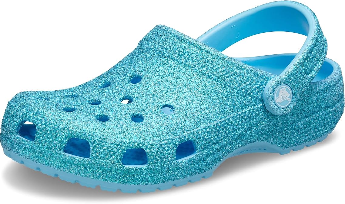 Crocs Unisex Classic Clogs - Glitter Tinted Glass Men's 7, Women's 9 Medium