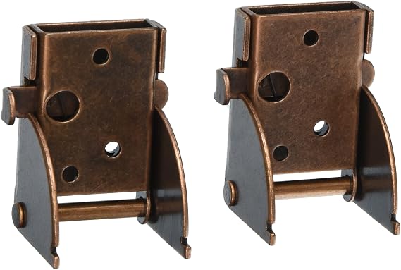 Rockler Posi-Lock Folding Leg Bracket Durable Spring Activated Locking Table Leg Hinges Statuary Bronze-Plated Steel Support Brackets - Secure Table Legs Folding Brackets.