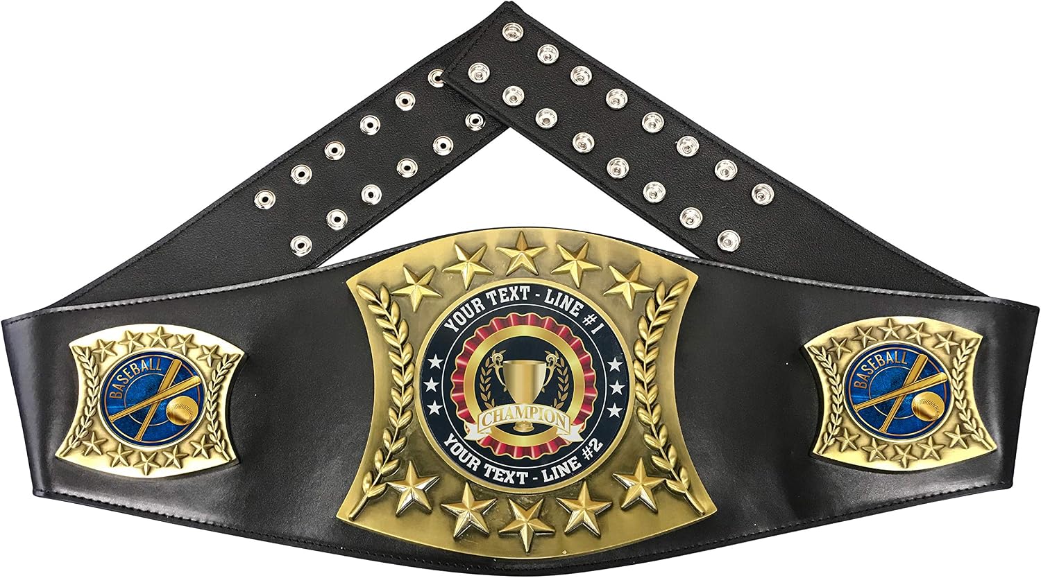 Express Medals Custom Baseball Trophy Personalized Championship Leather Belt EG10