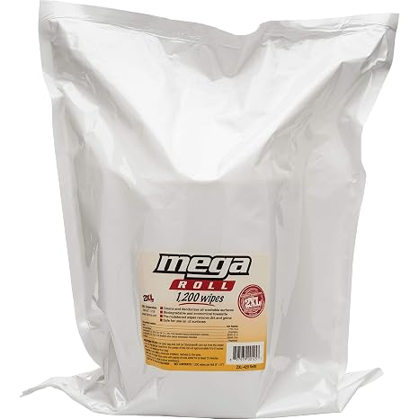 MegaRoll Biodegradable Wipes 1200 Count Refill (2 Per Case)