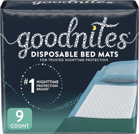GoodNites Disposable Bed Mats, 9 Count