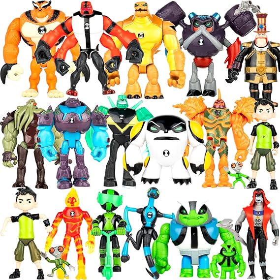 Big Set of 20 Omnitrix Action Figures Toys Ben 10 Limited Collection Carry Bag