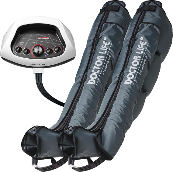 DOCTOR LIFE Sequential Air Compression Leg Massager : Device, Foot and Leg Recovery Boots - Improved Blood Circulation and Fast Sports Recovery (SP-2000, XL)