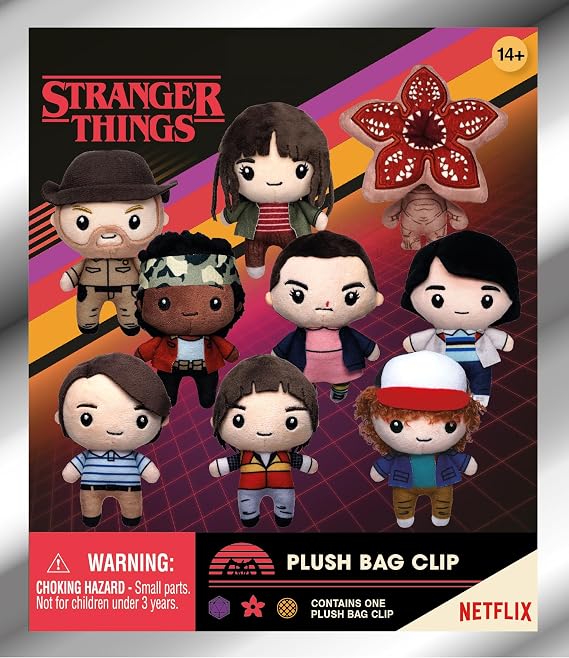 Stranger Things Plush Bag Clip Series 1 Plush Blind Bag (ONE Random Character) 5" Collectible Bag Clip Keychain/Backpack Accessory | Official Licensed Merchandise
