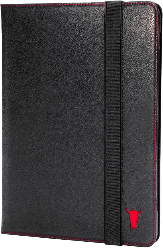 TORRO Case Compatible with iPad Pro 11 4th / 3rd / 2nd / 1st Gen - Genuine Leather iPad Pro 11 2022 Case with Stand Function, Apple Pencil Connectivity and Wake Sleep Function (Black)