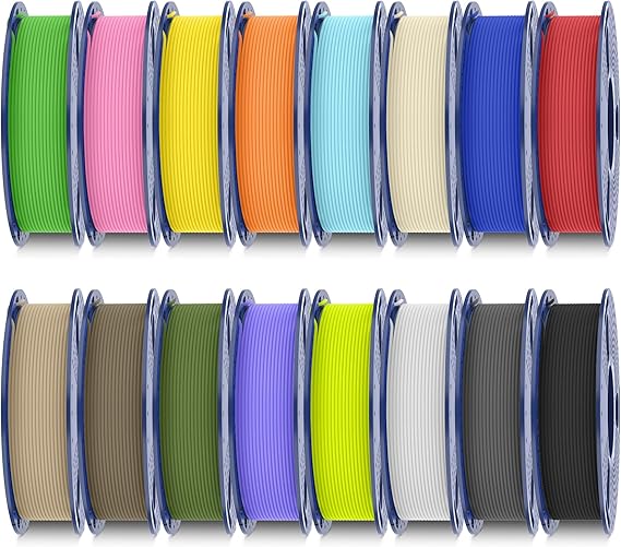SUNLU PLA Filament Bundle 1.75mm, Matte Finish, 16 Colors