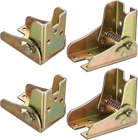 4 x Table Legs Folding Hinge with Lock - 90° Self-Locking Folding Support Bracket for Tabletops Beds & Cabinets