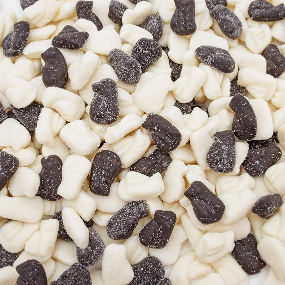 Guatemalan Gummy Candy Bulk 5 lb Cola Gummies, Gelatin Based, Soft and Chewy, Penguin Shaped, in Resealable Bag, Light Sugar Coating