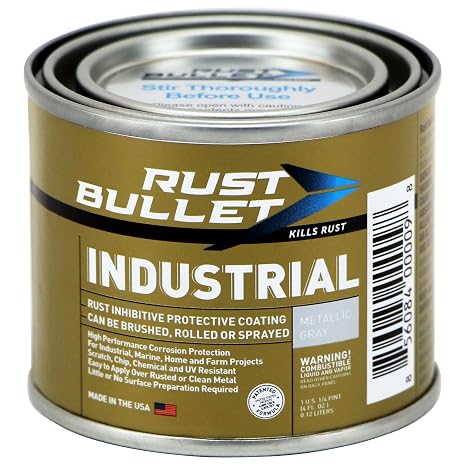 Industrial - Rust Preventive Paint for Metal - Metallic Gray, 1/4Pt