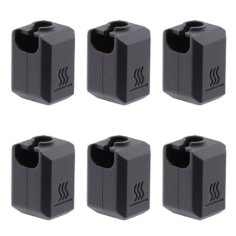Snapmaker U1 3Dプリンター用シリコンソックス 6パック 高温ヒーターブロックプロテクター ホットエンド断熱カバー