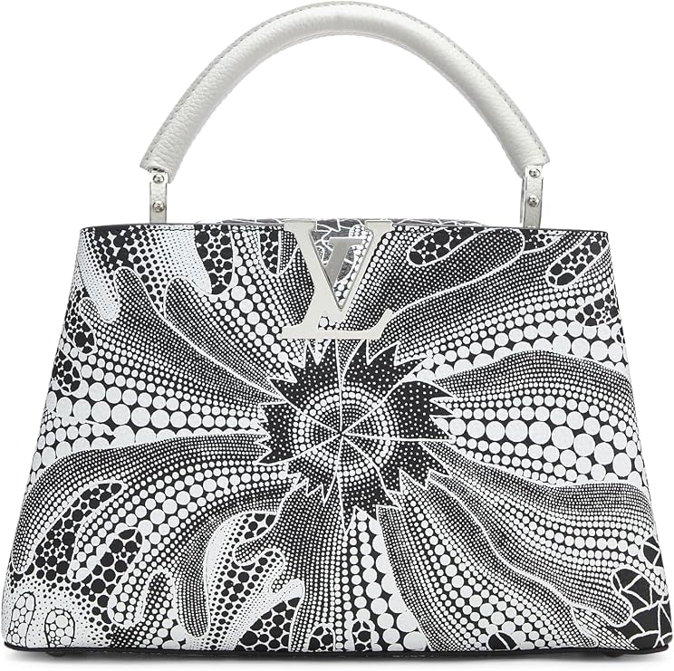 Pre-loved LV x YK Black & White Taurillon Capucines MM, Multi