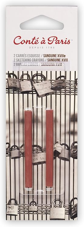 COLART AMERICAS INC. Pastel Sanguine XVIII Century, 2 Pack Conte Crayons, Multicolor