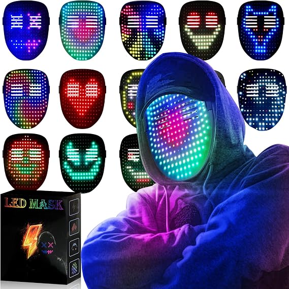 MEGOO Led Light up Mask with Gesture Sensing,Boys Toys Gifts for Kids