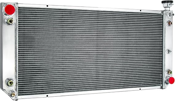 34 inch Aluminum Radiator Compatible with 1988-1993 Chevy GMC C1500 C2500 C3500 K1500 K2500 K3500 V3500 V1500 V2500 Suburban V30 Pickup 6.2L V8 Diesel, CU391 4 Row Core Radiators