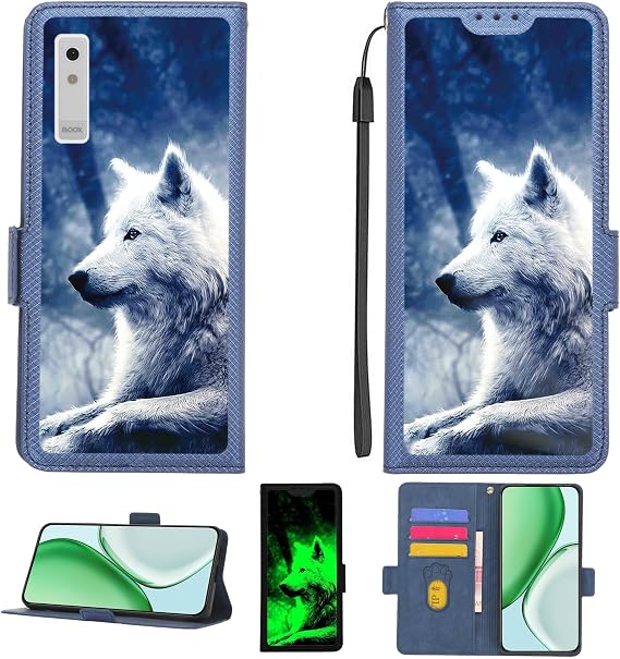 Aroepurt Case Compatible for Onyx BOOX Palma 2 PRO eReader Phone Case Flip Cover [with Tempered Glass Screen Protector][RFID Blocking][Luminous Effect] PTL-Lang
