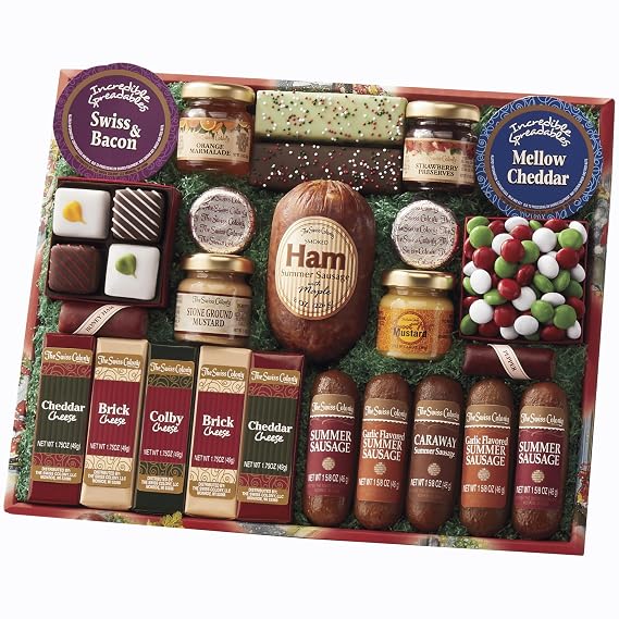 The Swiss Colony 25 Holiday Favorites - Meats and Cheeses, Assorted Sweets