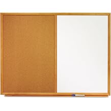Quartet S554 Dry-erase/Cork Board, 4-Ft x3-Ft, Oak Frame