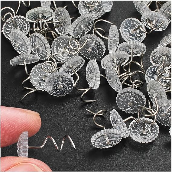 Upholstery Pins Headliner Twist Tacks ： - Secure and Stylish Fixing for Sofa Covers and Bed Skirts 120pack