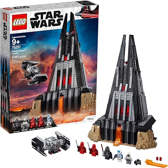 LEGO Star Wars Darth Vader's Castle 75251 Building Kit Includes TIE Fighter, Darth Vader Minifigures, Bacta Tank and More (1,060 Pieces) -