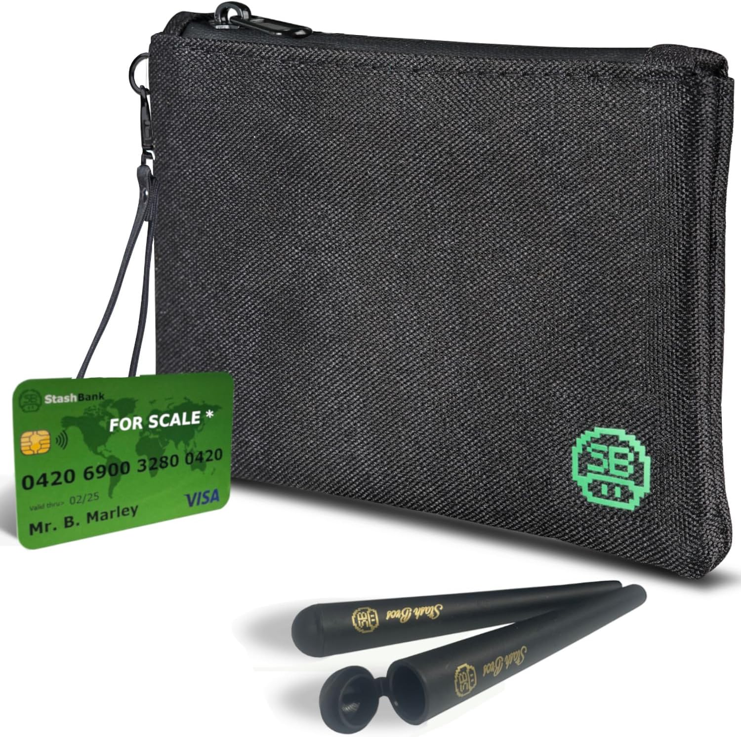 Stash Bros Smell Proof Bag & 2 Doob Tube - Smell Proof Container and Joint Holder - & more accessories