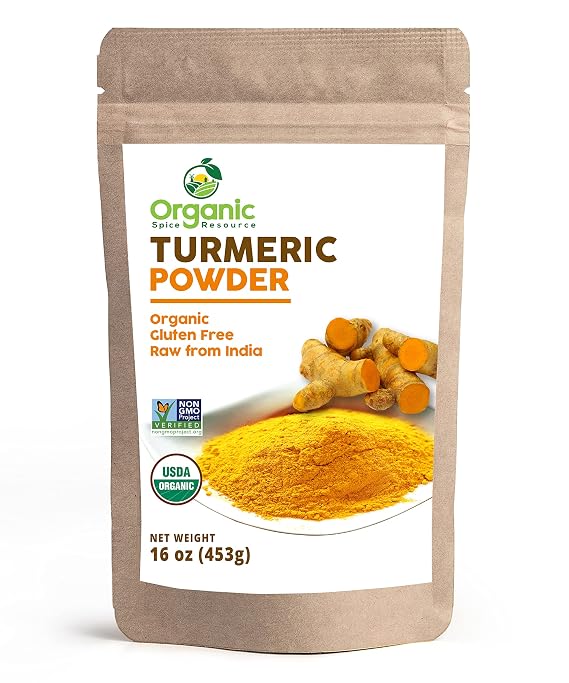 OSR - Organic Turmeric Powder with Curcumin | 16oz or 454g | USDA Organic and Non-GMO | 100% Raw and Natural
