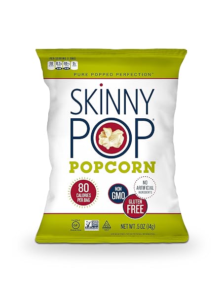 SkinnyPop Popcorn, Original, 0.5 Ounce (Pack of 72)
